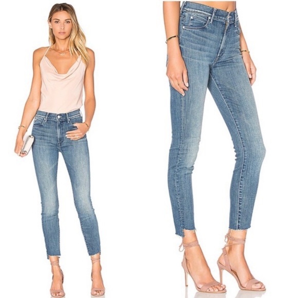 MOTHER High Rise Blue Jeans